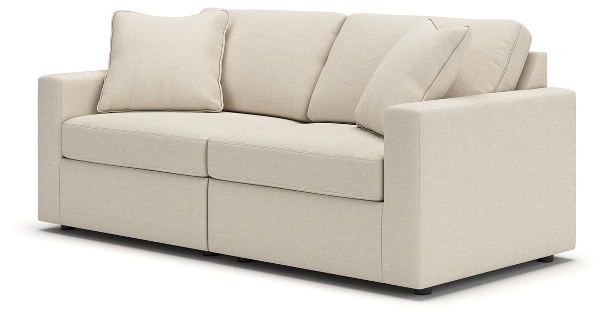 Modmax Oyster Sofa and Loveseat Set — angled view