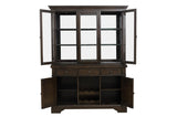 Reid Neutral Fabric Rectangular Dining Room Set side view
