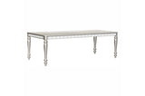 Orsina Pearl Faux Leather Rectangular Dining Room Set main view