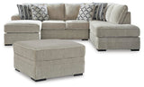 Calnita Sisal 2-Piece Sectional with Ottoman — product image 2