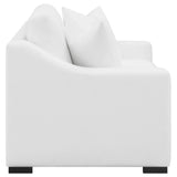 Ashlyn Upholstered Sloped Arm Loveseat White — product image 8