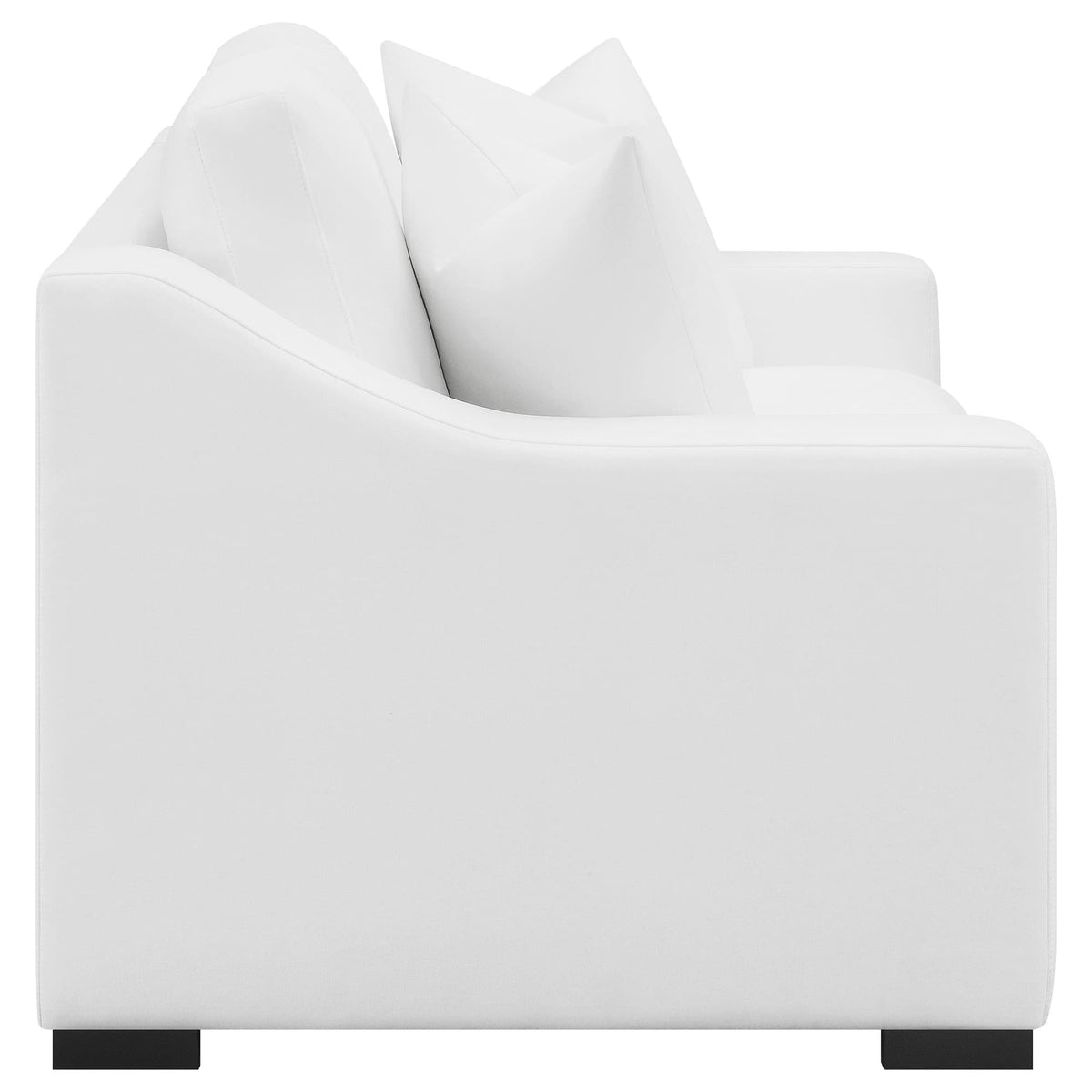 Ashlyn Upholstered Sloped Arm Loveseat White — product image 8