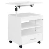 Lerma 1-Drawer Adjustable Tray Top Nightstand with Speaker White High Gloss — product image 4