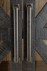Christop Black/Brown Accent Cabinet — detail view