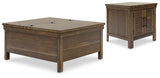 Moriville Grayish Brown Coffee Table with 1 End Table — product image 2