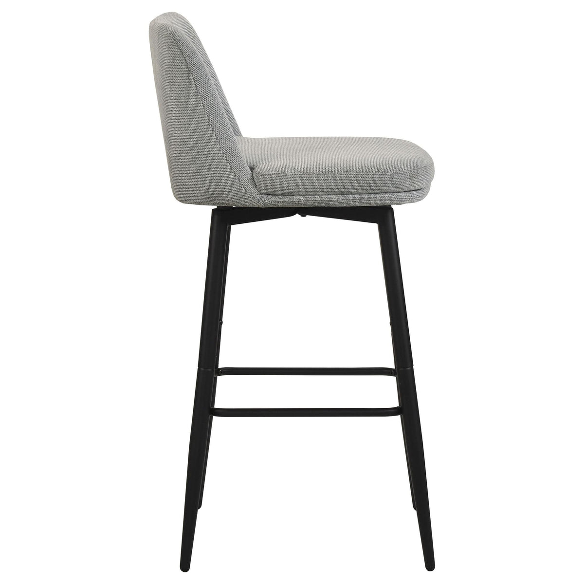 Mellor Fabric Upholstered Swivel Bar Chair Grey (Set of 2) — product image 8