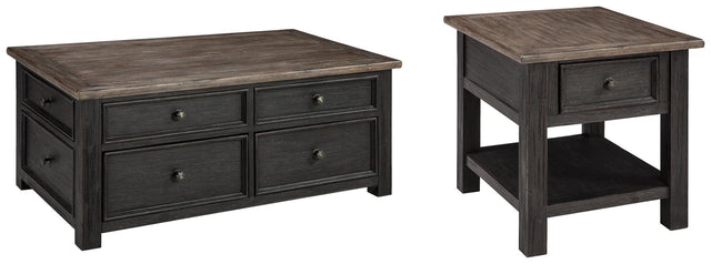 Tyler Grayish Brown/Black Creek Coffee Table with 1 End Table — product image 2
