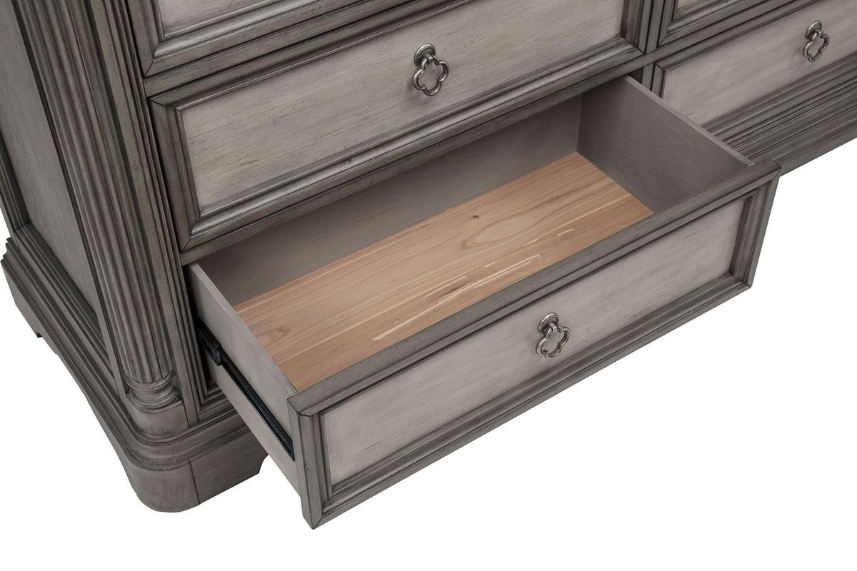Cresswell 8-Drawer Bedroom Dresser Weathered Taupe — product image 11