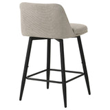 Mellor Slate Brown Fabric Upholstered Swivel Counter Chair Set of 2 — product image 7