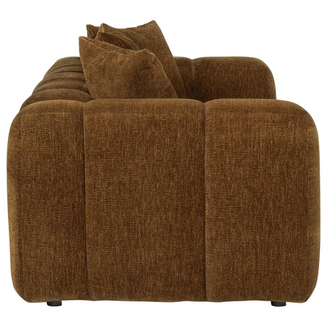 Lazaro 3-piece Fabric Upholstered Wide Channel Sofa Set Bronze — product image 10