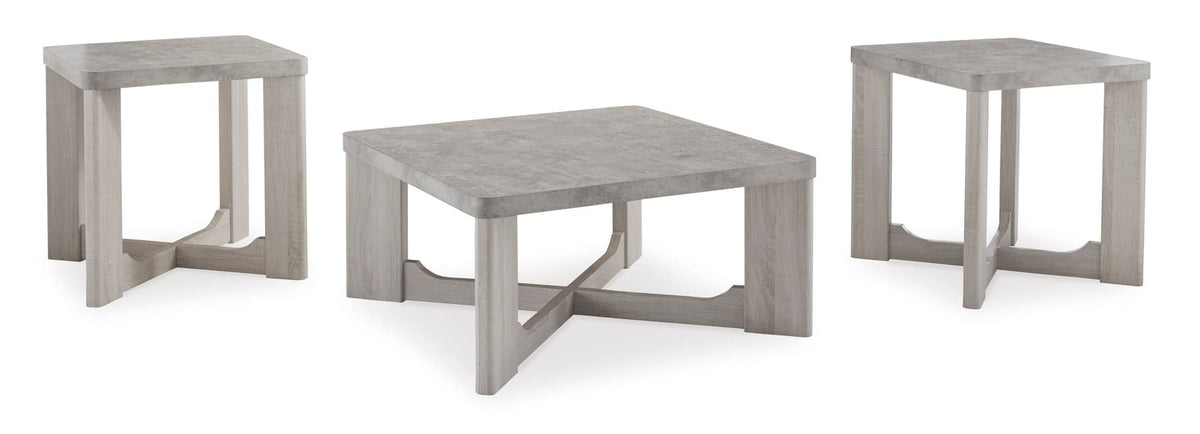 Whitewash Coffee Table with Two End Tables — product image 2