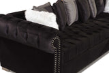 Main angled view of Milan Black Sectional