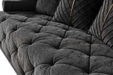 Elit Charcoal chair angled from right