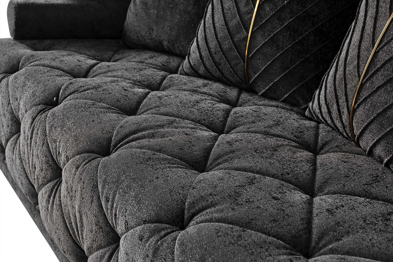Elit Charcoal chair angled from right