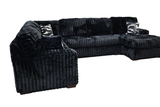 Austin Black 3-Piece Sectional sofa side view