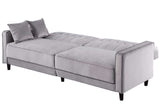 Folded Cozy Grey Sofa Bed showing bed configuration