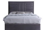 Anita Grey Upholstered Platform King Bed close-up of upholstery
