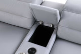 Nexus light blue sectional sofa front view