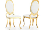 Dily Oval Velvet Dining Chair side view showing oval back in black velvet