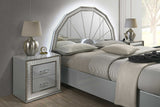 Dubai Metallic Silver LED Panel Bedroom Set bedroom setting view
