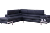 Magic Black PU LED Speaker Sectional