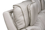 LED light accented arms on reclining loveseat