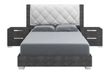 Sarah Rhombus Nightstand top surface and metallic accents