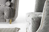 Elit Grey Chair from side angle