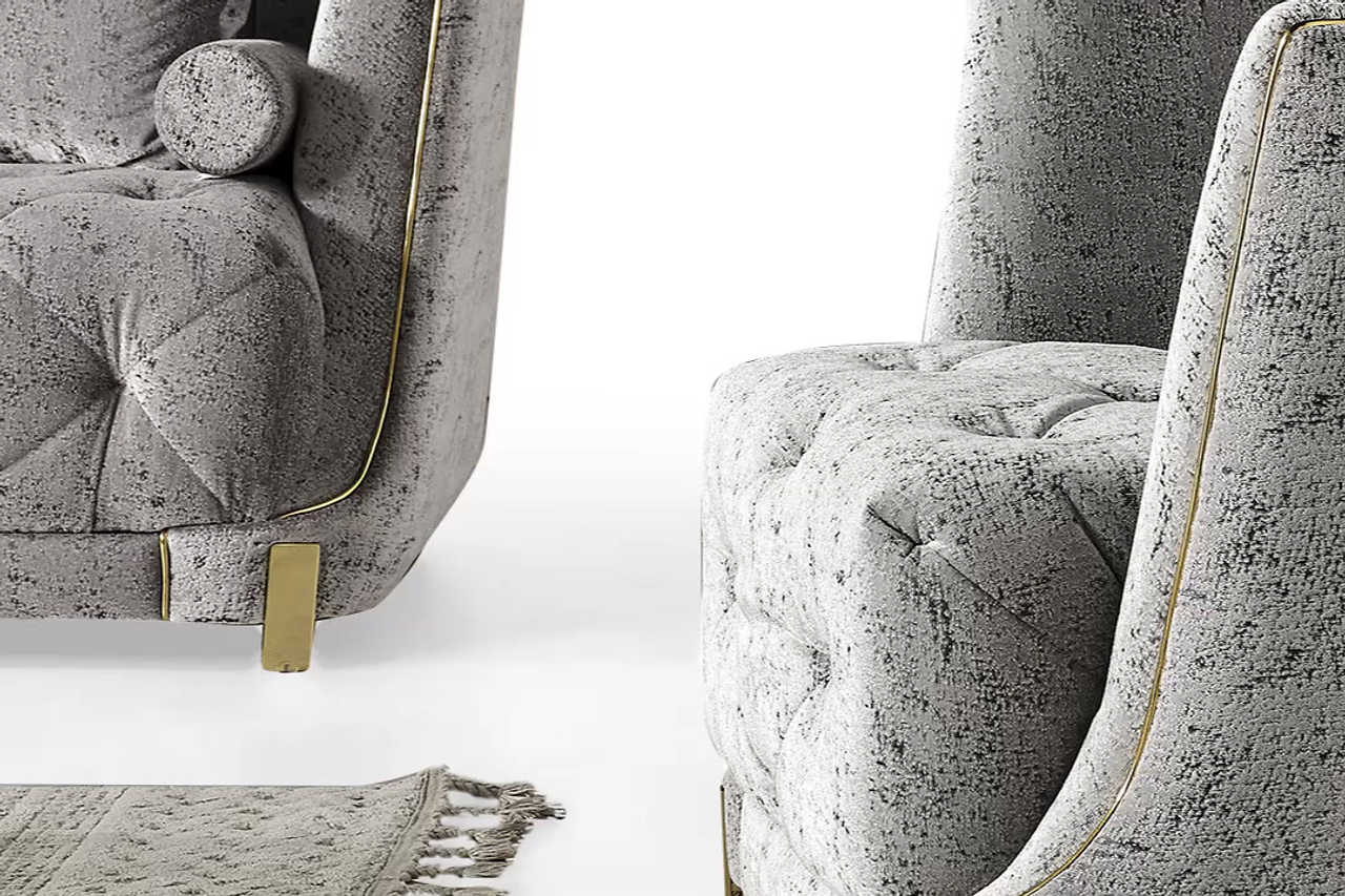 Elit Grey Chair from side angle