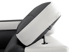 Close-up detail of tufted upholstery on Izzi sectional sofa