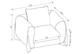 Stylus Ivory Living Room Set alternate side view