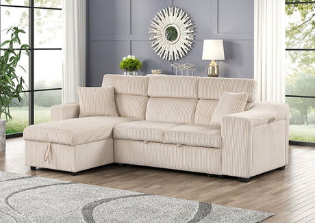 Bonaterra II Beige Storage Sectional sofa main view