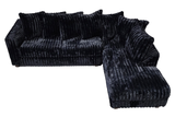 Gia Black 2-Piece Sectional sofa arranged in room setting