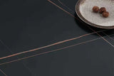 View of Lexi dining table edge and base design detail