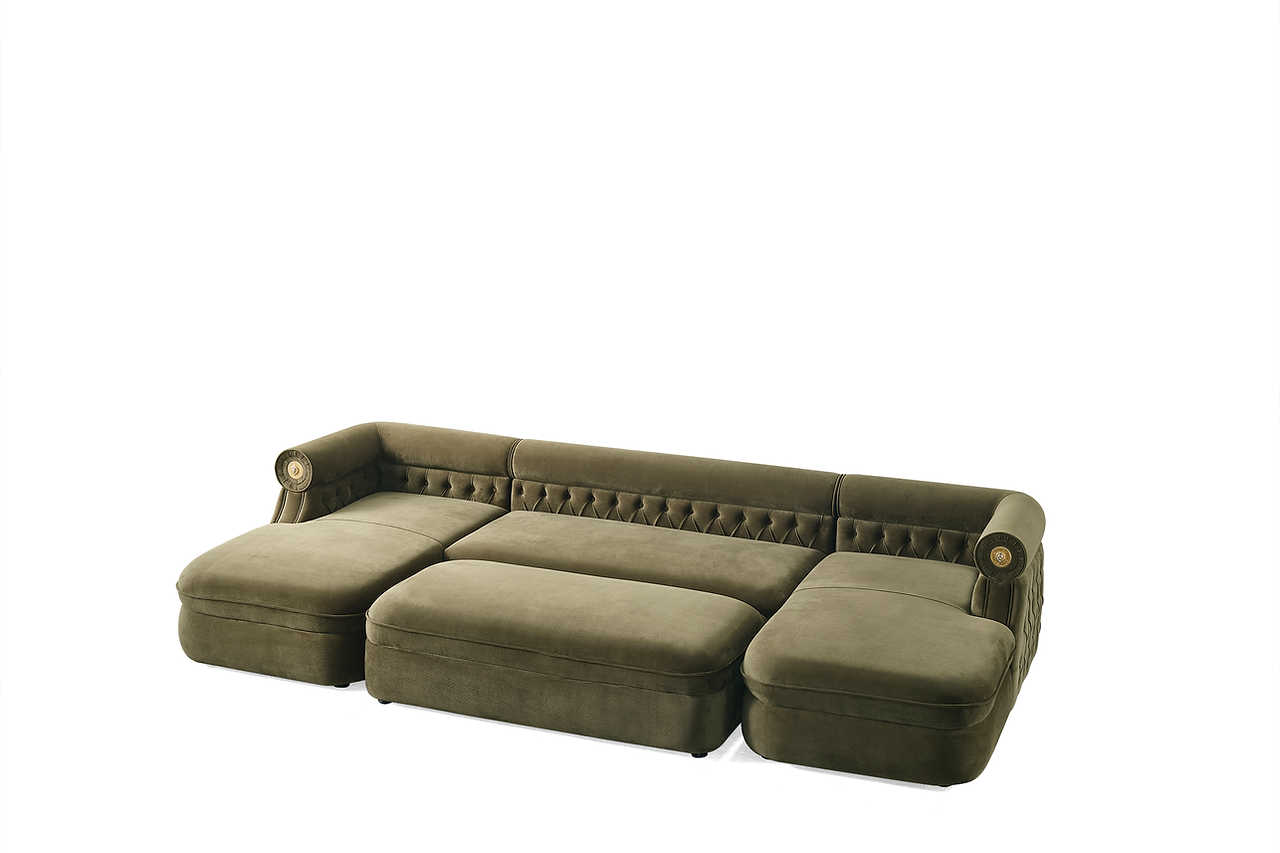 Brooklyn Green Sectional Sofa main view