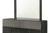 Raven Dark Gray LED Panel Bedroom Set