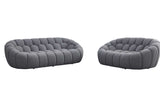 Bubbles Gray Boucle Living Room Set