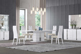 Chloe high gloss white dining mirror