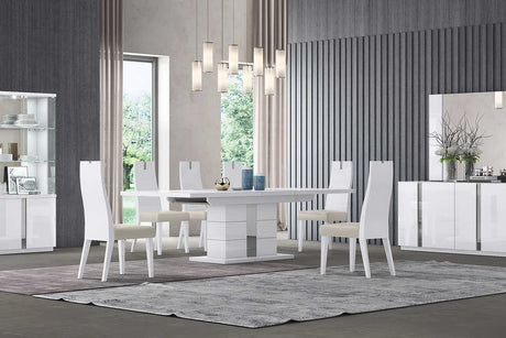 Chloe high gloss white dining mirror