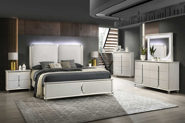 Amara pearl white chest angled front view