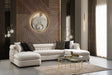 Brooklyn Cream Fabric Tufted Sectional sofa main view