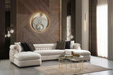 Brooklyn Cream Fabric Tufted Sectional sofa main view