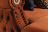 Brooklyn Orange Sectional sofa in living room
