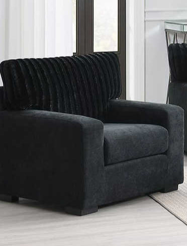 Tarra Black Fabric Chair
