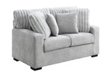 Close-up detail showing fabric texture on Tarra loveseat