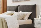 Side view of Zima King Platform Bed with LED lights