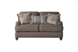 Close-up detail of Phineas Driftwood Fabric Sofa upholstery