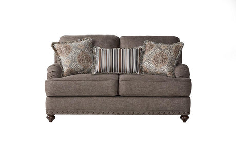 Phineas Driftwood Fabric Loveseat front view