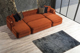 Brooklyn Orange Sectional sofa room setting
