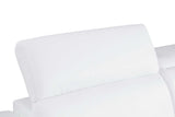 Front view wide angle of Favo White Leather Living Room Set